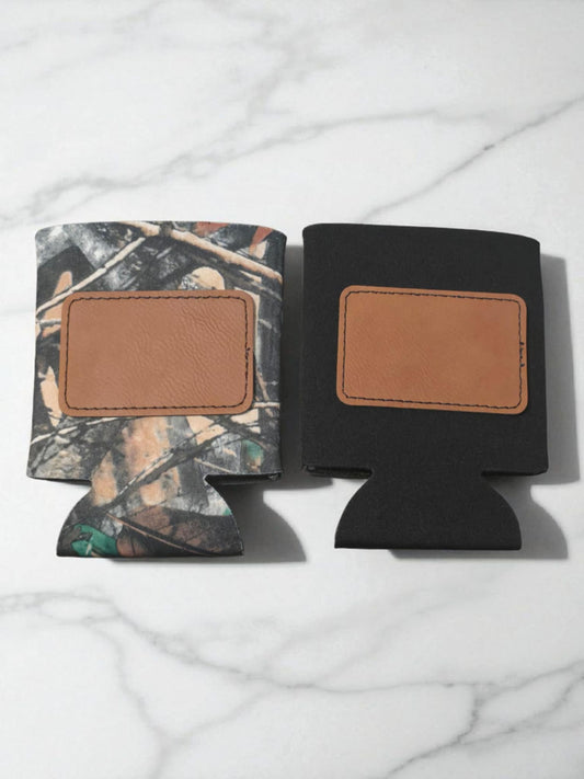 Soft sided koozie with patch personalized