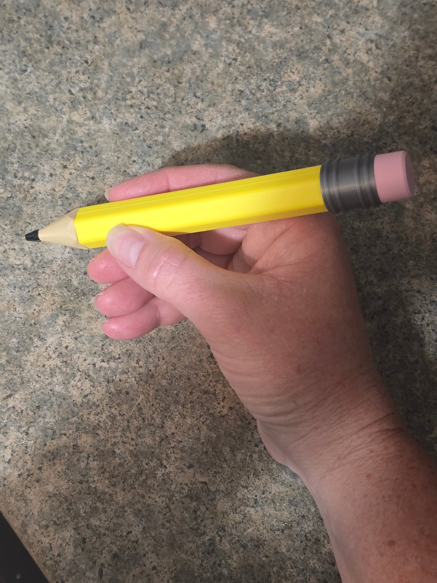 3D printed & UV printed Oversize pencil Pen with lid personalized