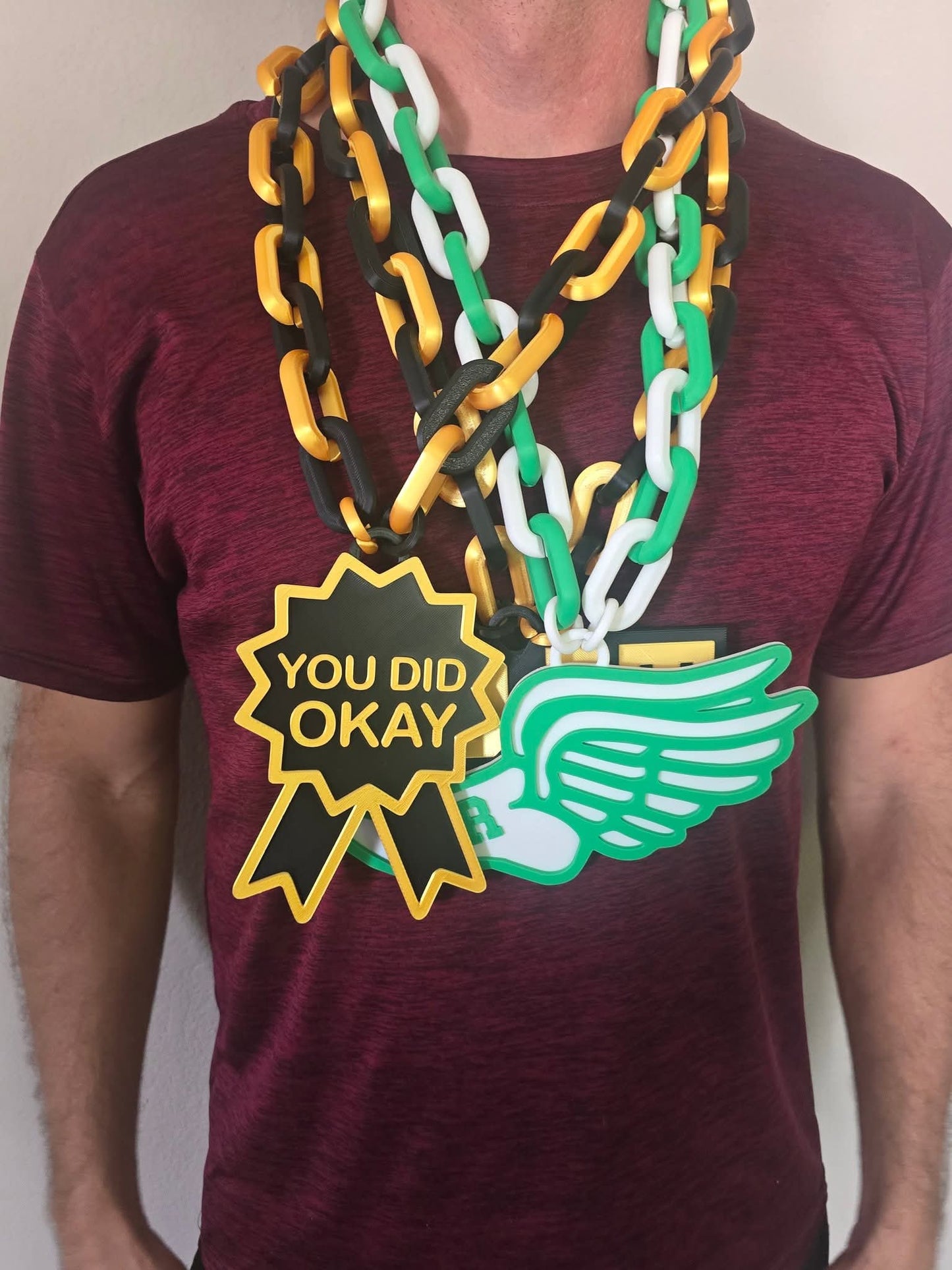 3D printed Hype Chain Necklace Personalized