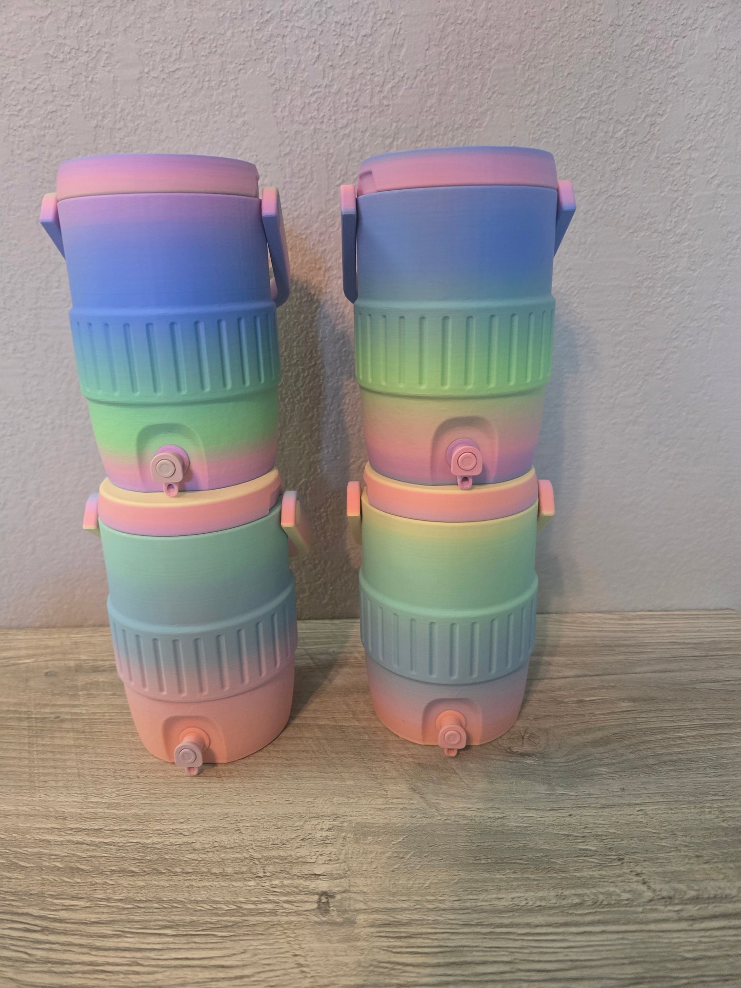 3D printed can cooler colors