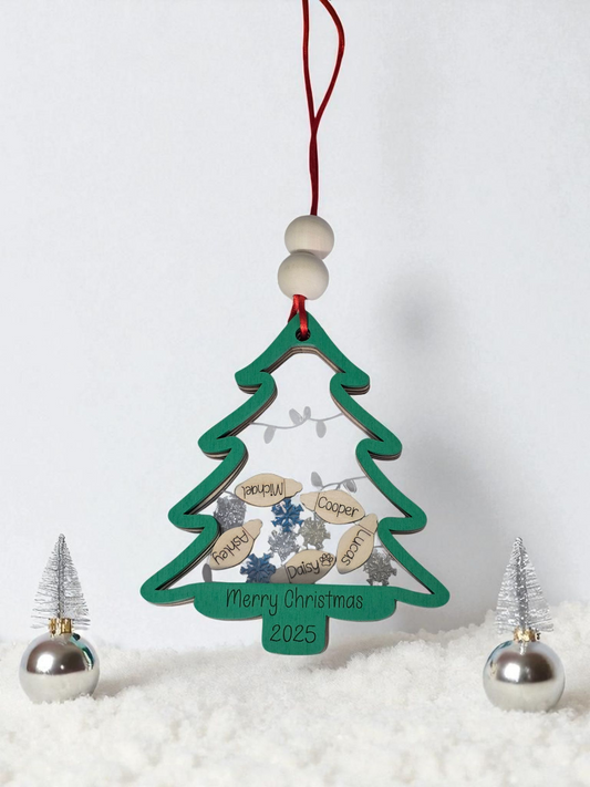 Christmas Tree Shaker Ornament personalized