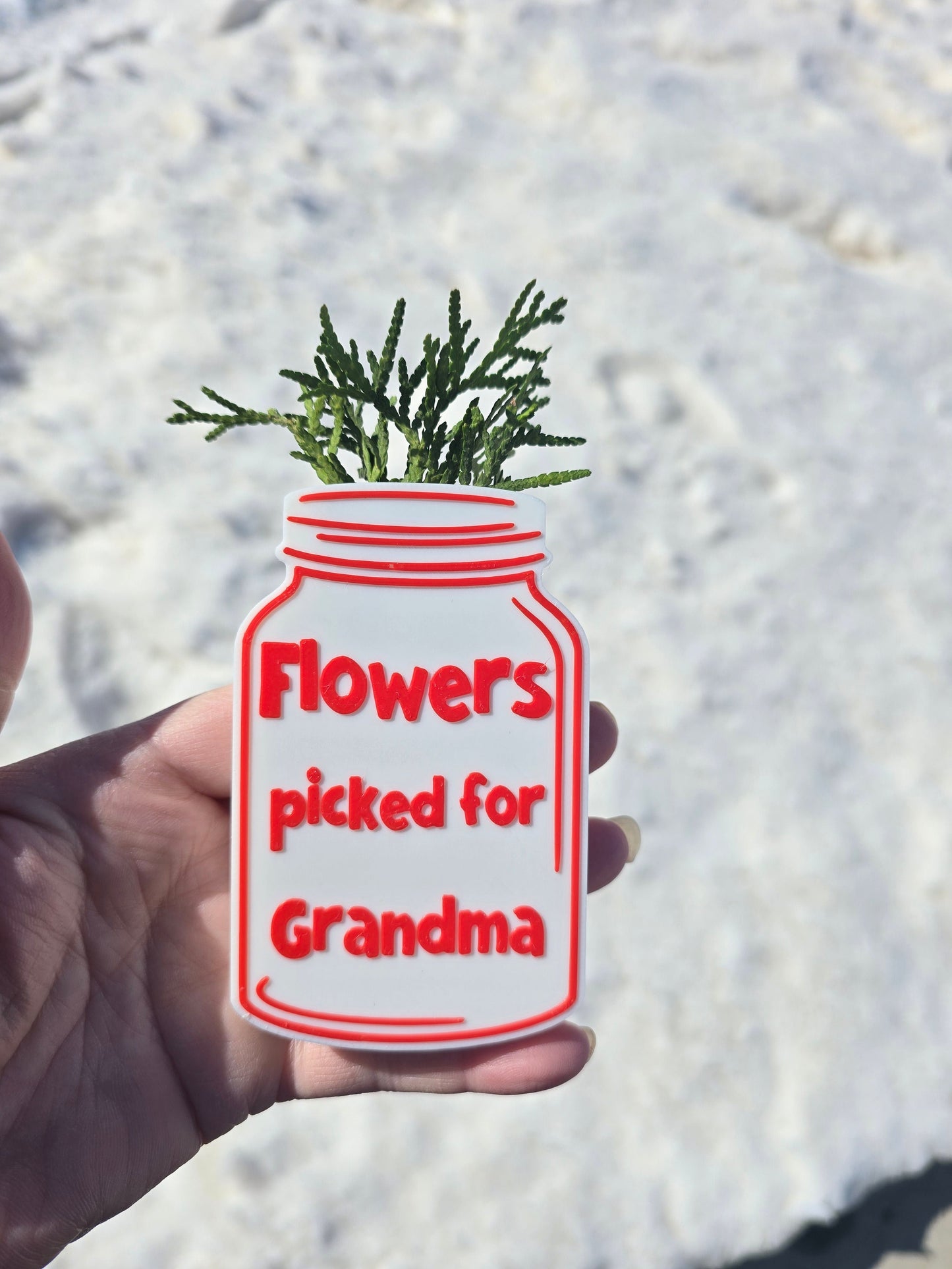 3D printed Flowers picked for Mason jar magnet flower holders personalized