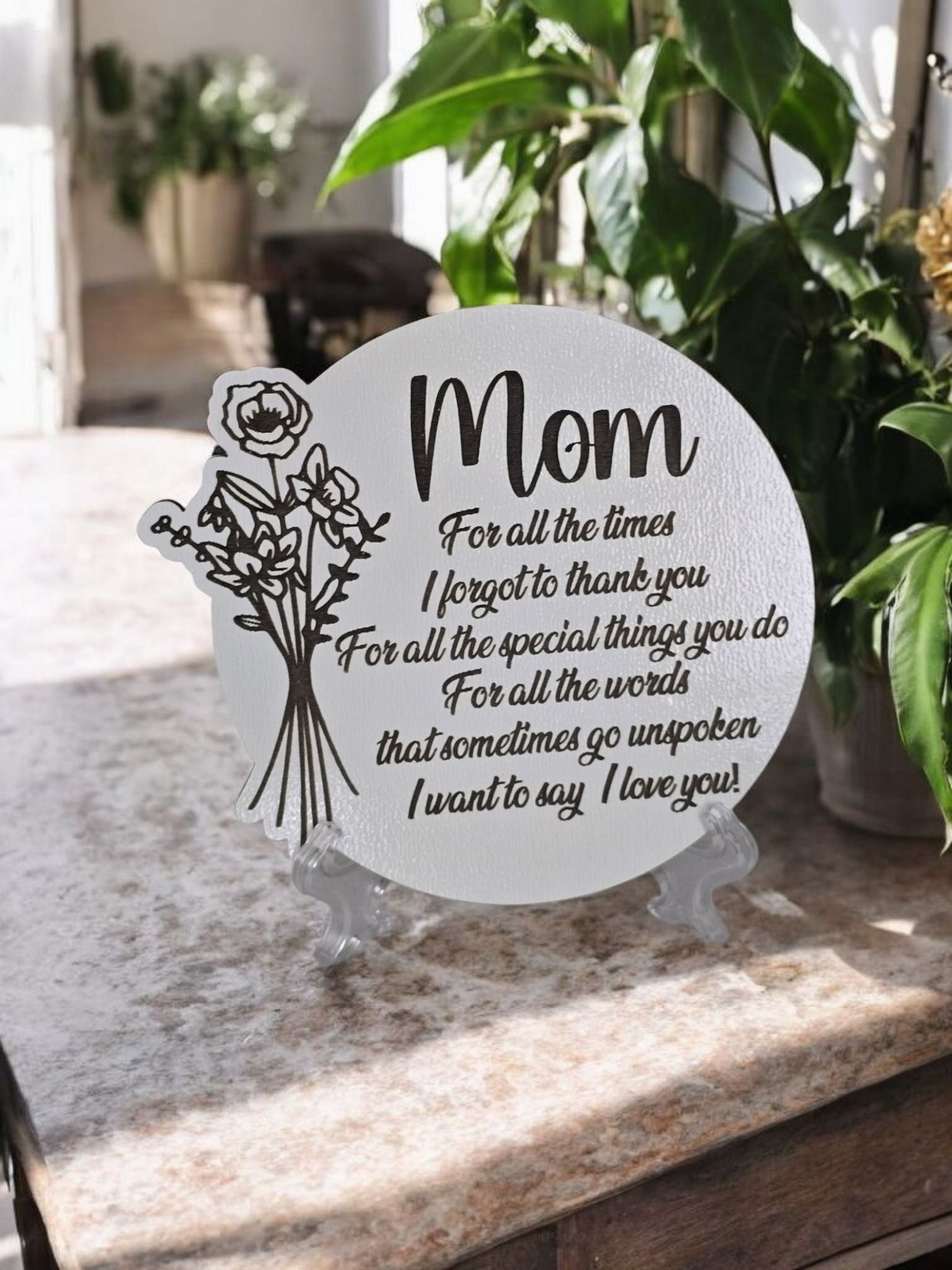 For all the times I forgot to thank you Mother's Day small sign or magnet Personalized