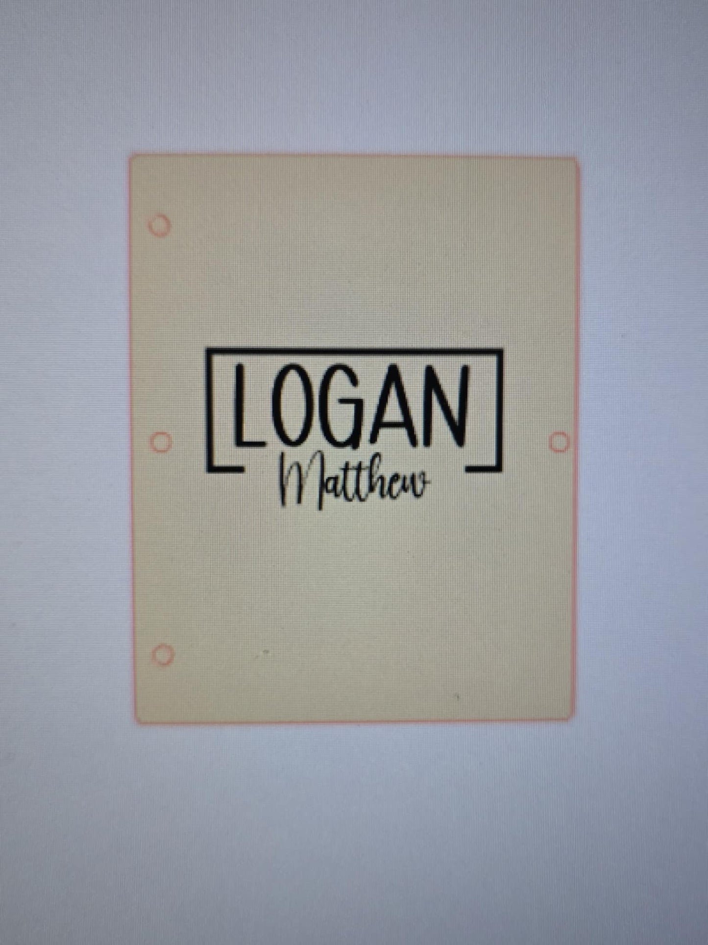 Artwork holder personalized