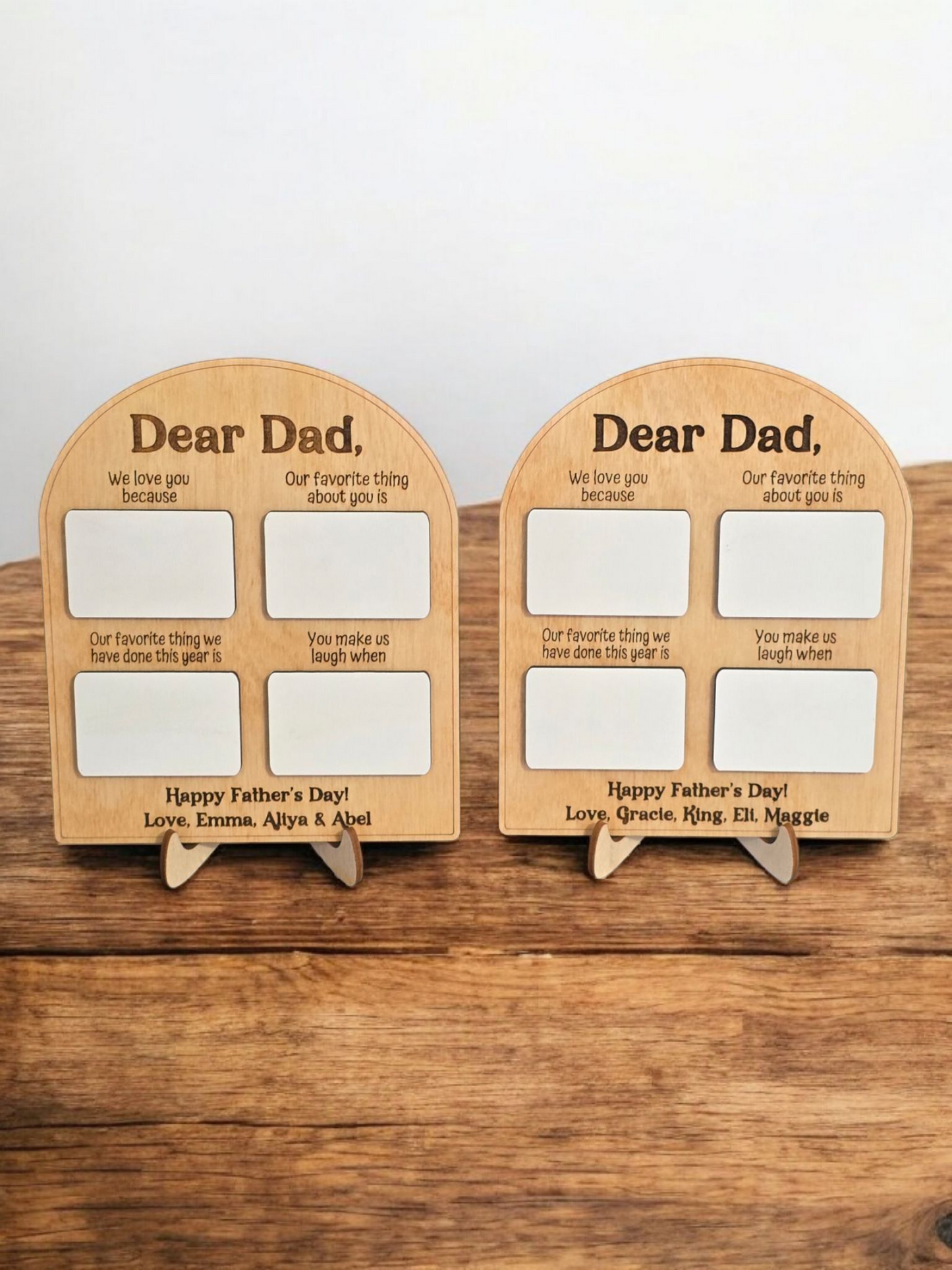 Dear Dad I love you because small sign Personalized Happy Father's Day