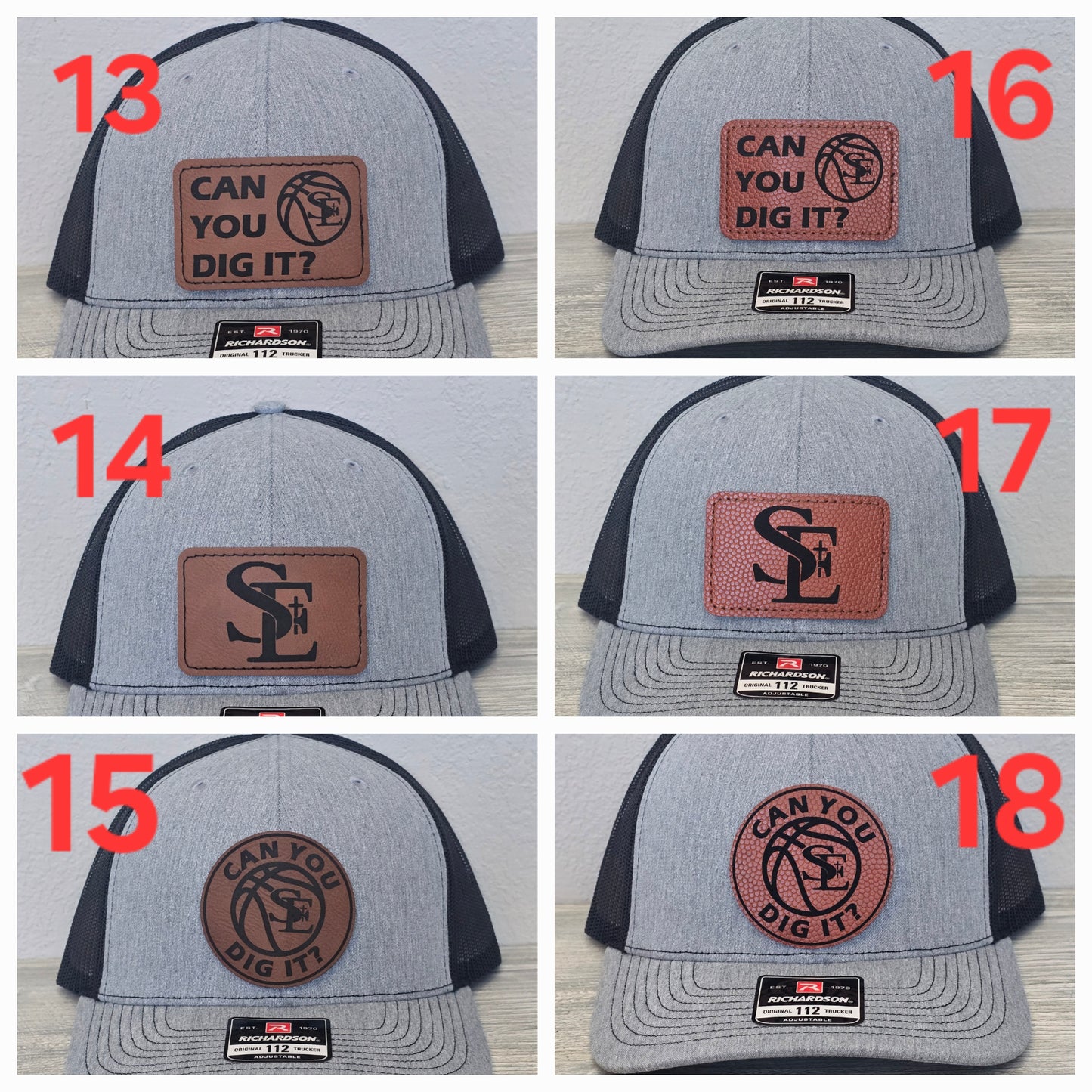 St Edmond Hat use corresponding number in the personalized field