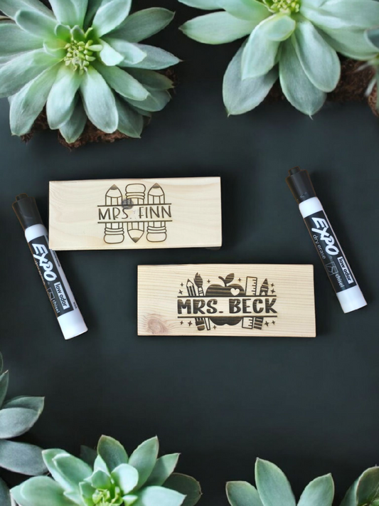 Engraved Teacher Erasers Personalized