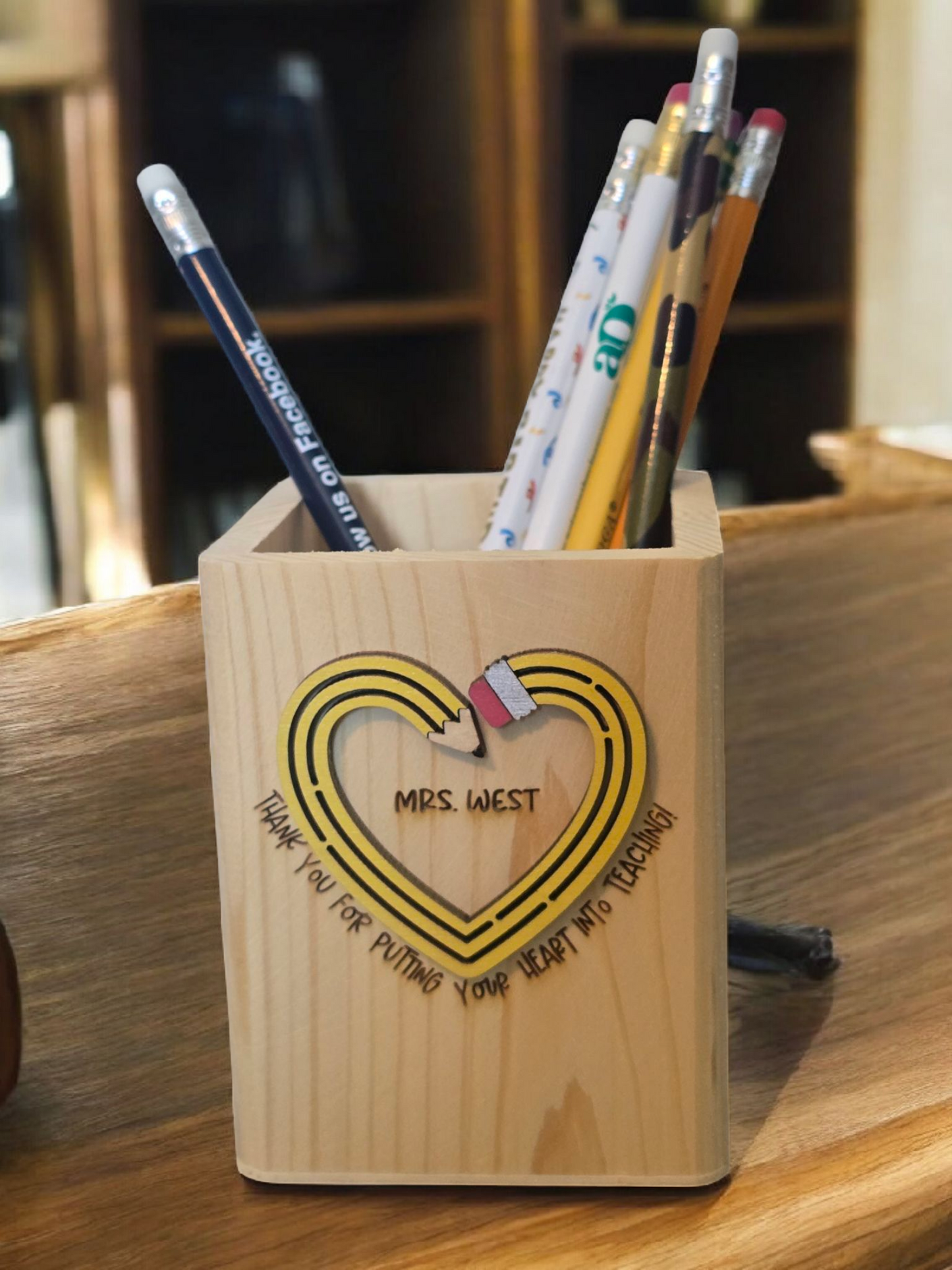 Thank you for putting your heart into teaching personalized pencil Pen holder