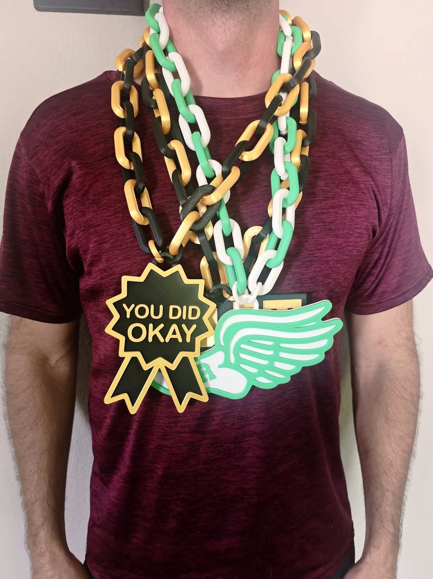 3D printed Hype Chain Necklace Personalized