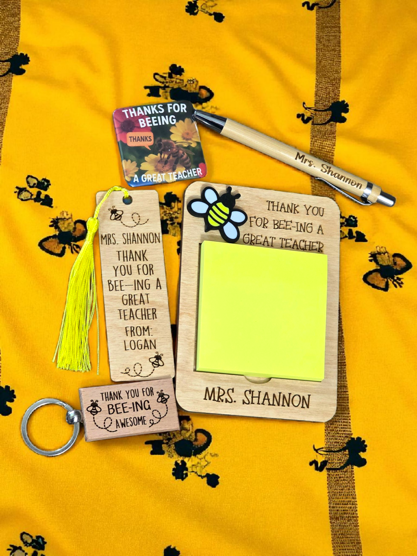 Bee Bundle Teacher Gift Set personalized