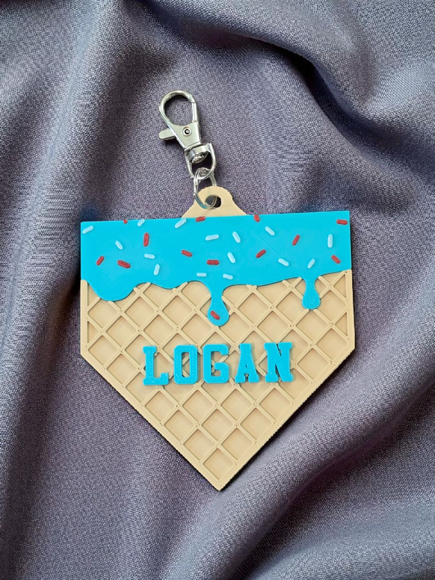 3D printed Ice cream drip bag tag personalized St Edmond Fundraiser