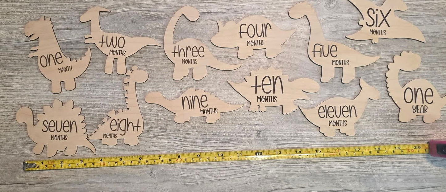 Dinosaur baby month milestones