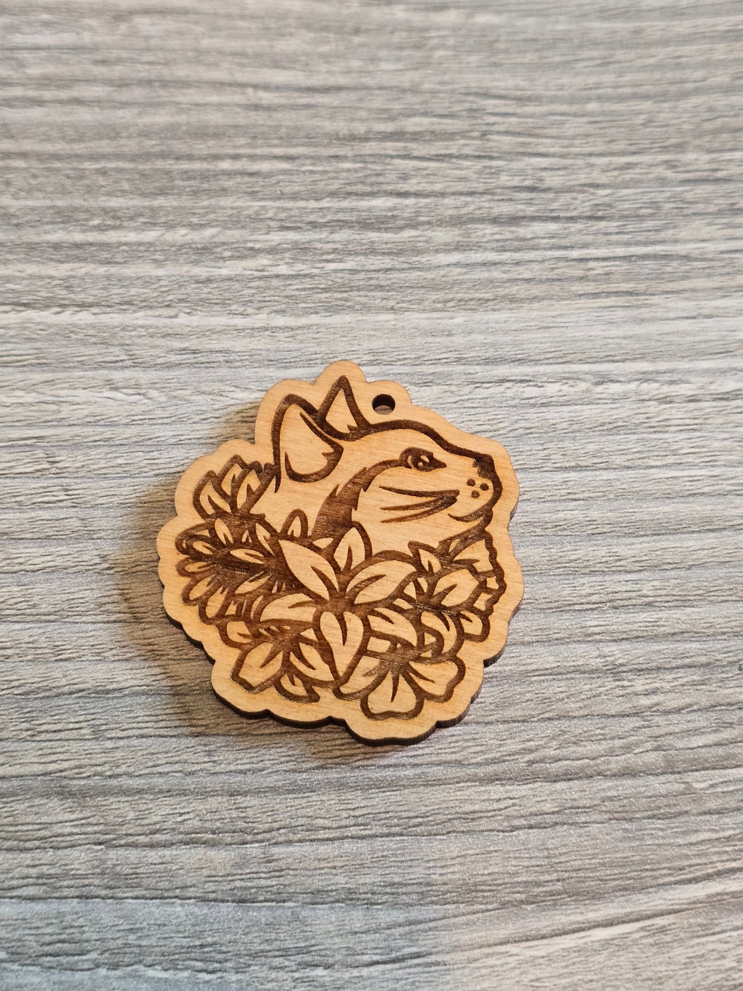 Floral animal keychains