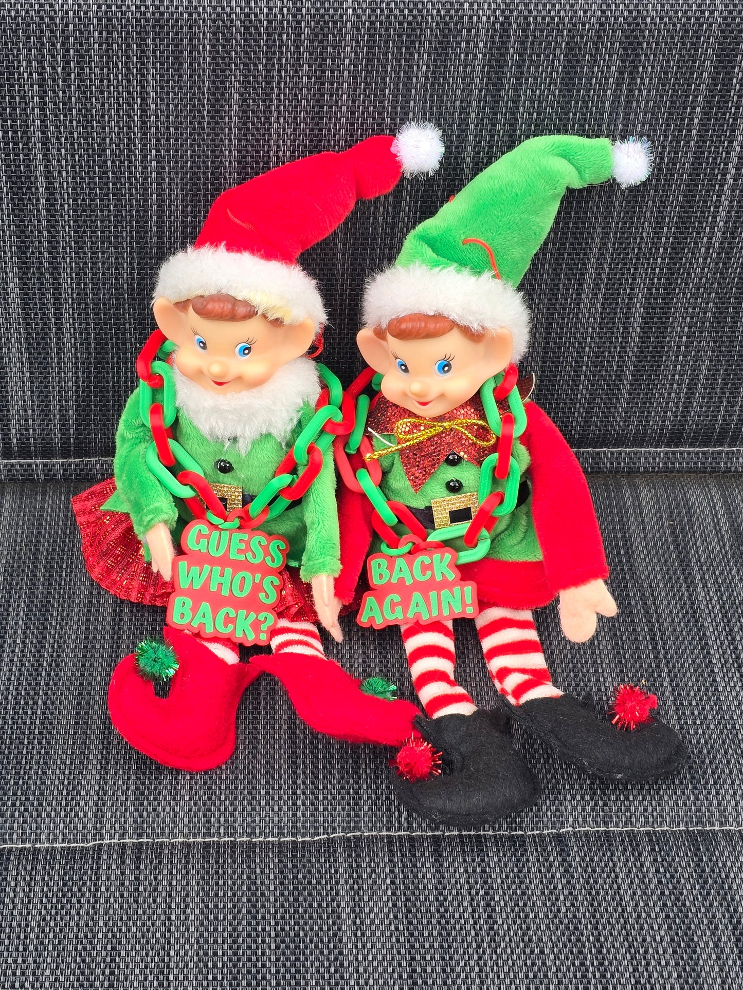 3D printed elf Christmas necklace I'm back