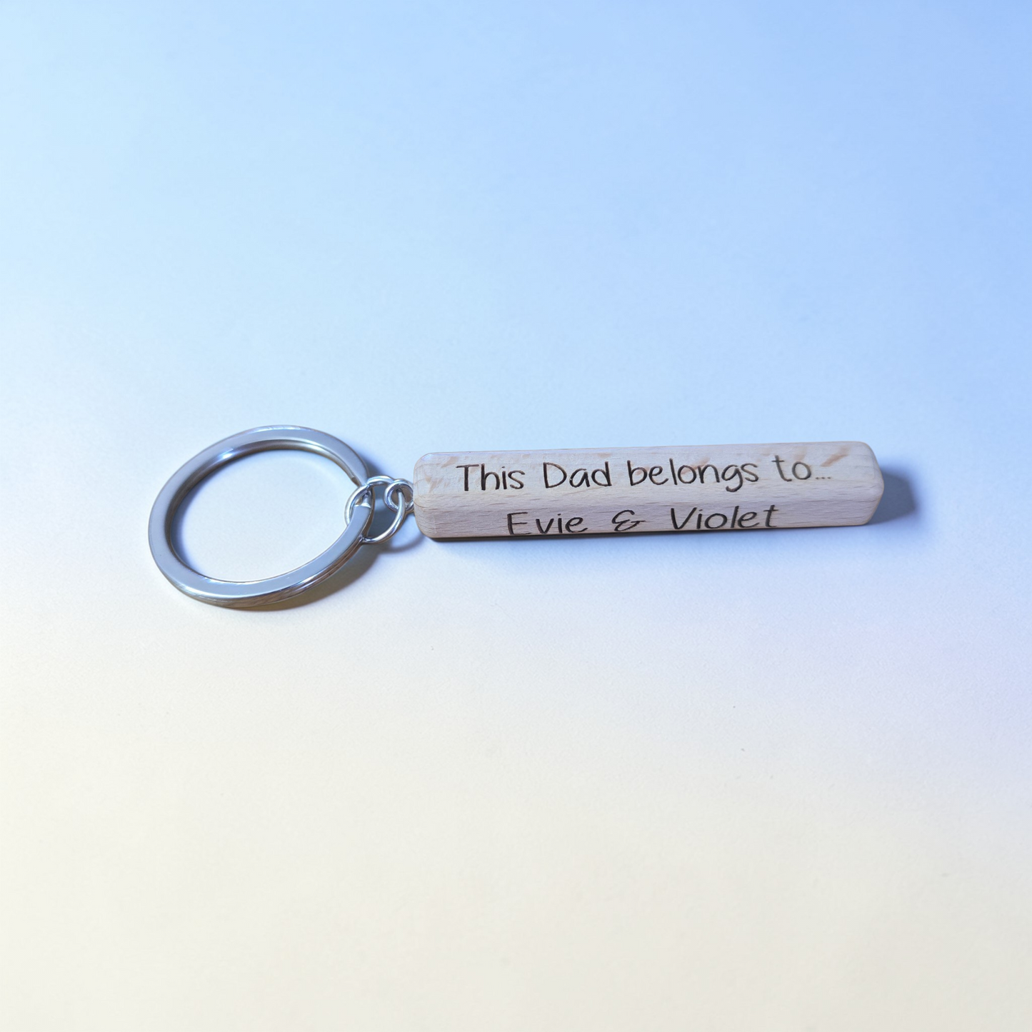 Rectangle keychain I love you this dad belongs to