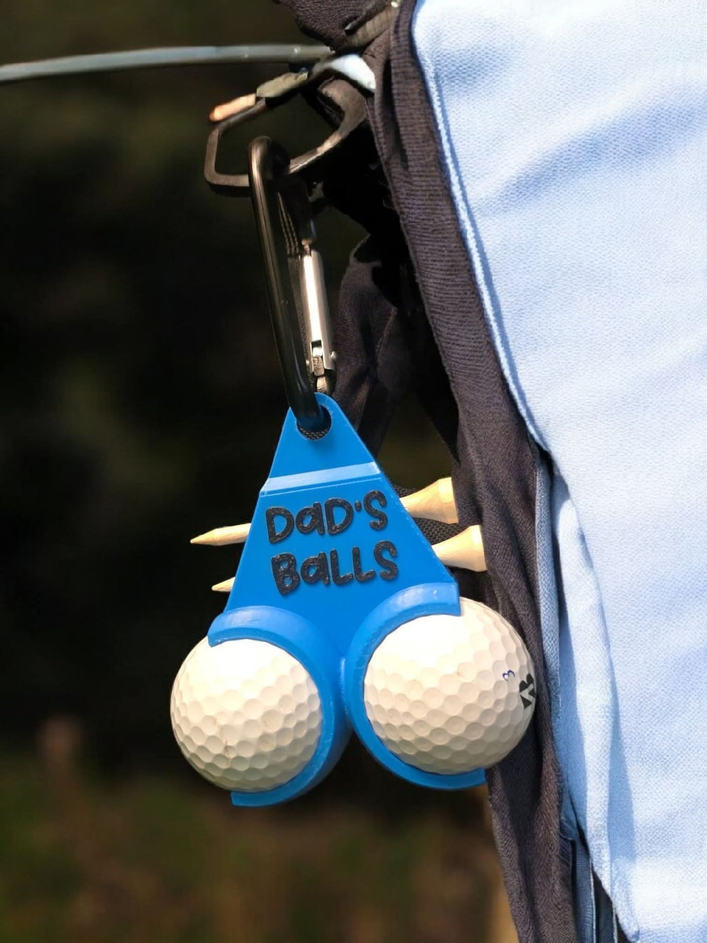 3D printed Dad's Balls golf ball holder personalized