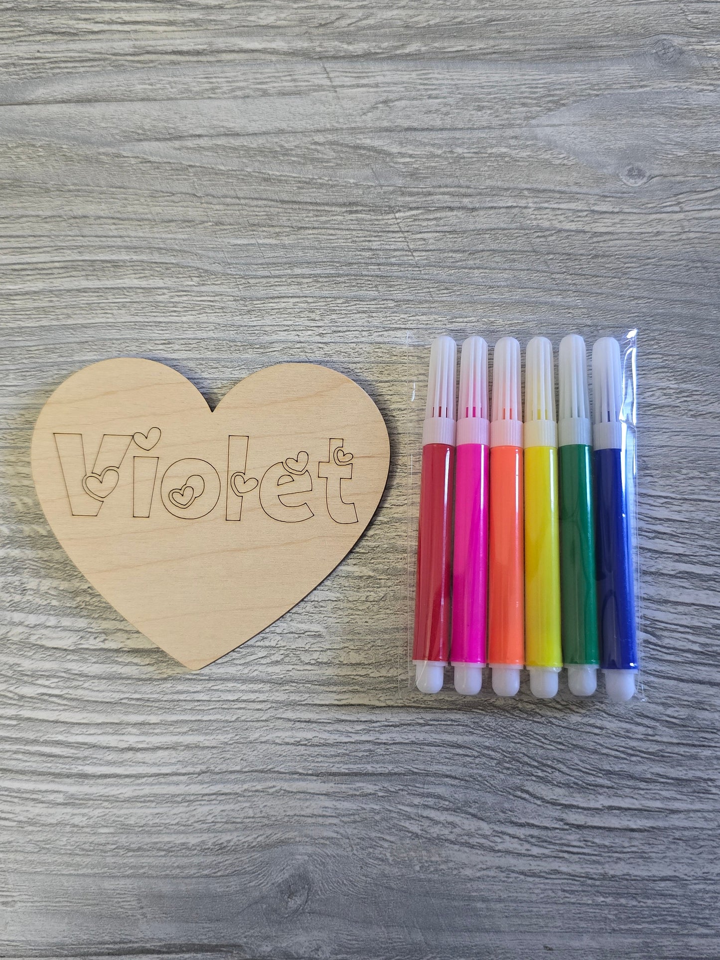 Valentine's Day DIY paint kit hearts personalized with name