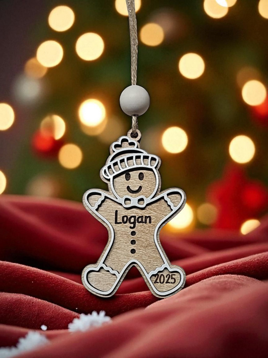 Gingerbread Christmas Ornament Personalized