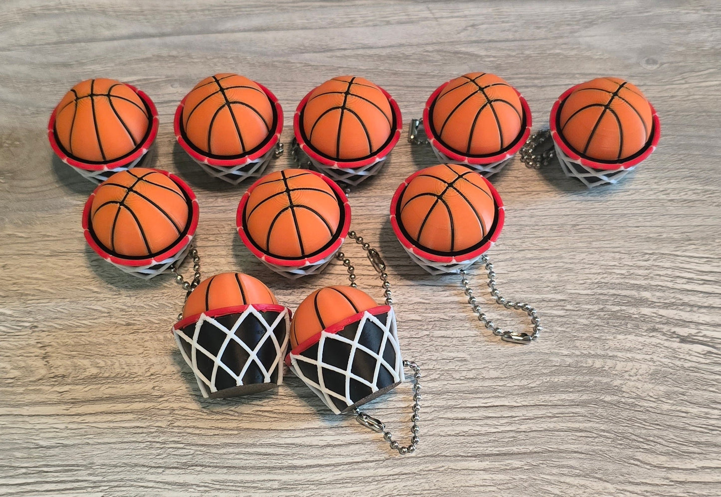 Basketball soccer fidget clicker keychain