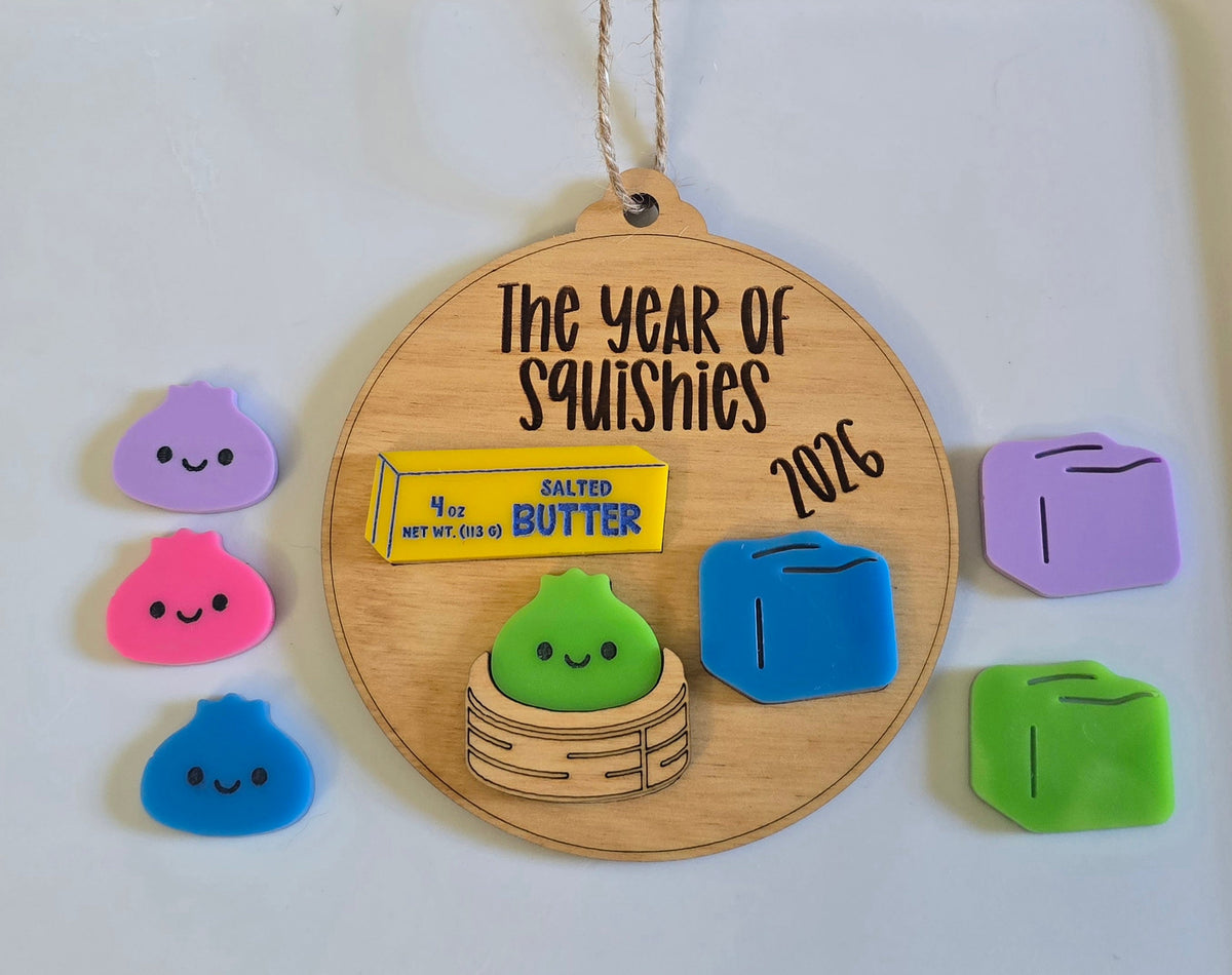 The year of squishies 2026 Christmas Ornaments