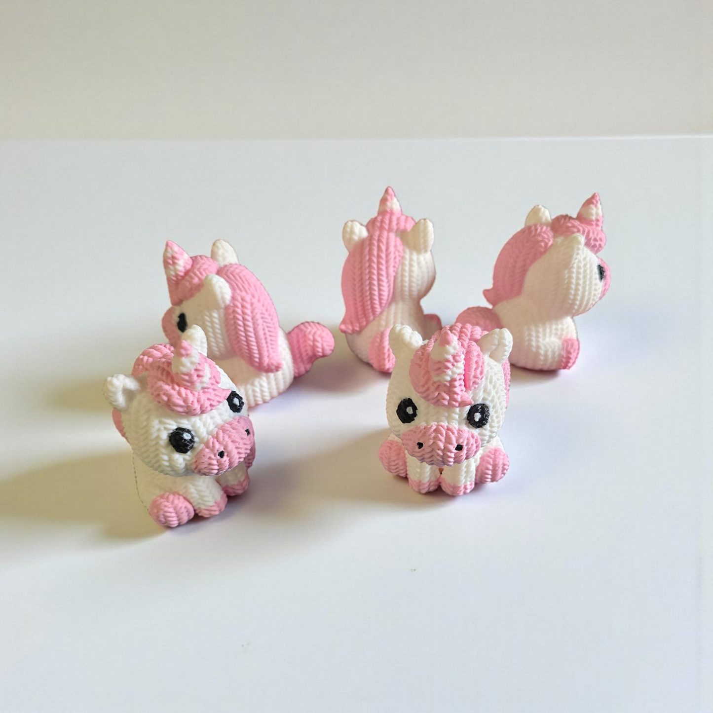 3D printed plastic Knitted (look) unicorns