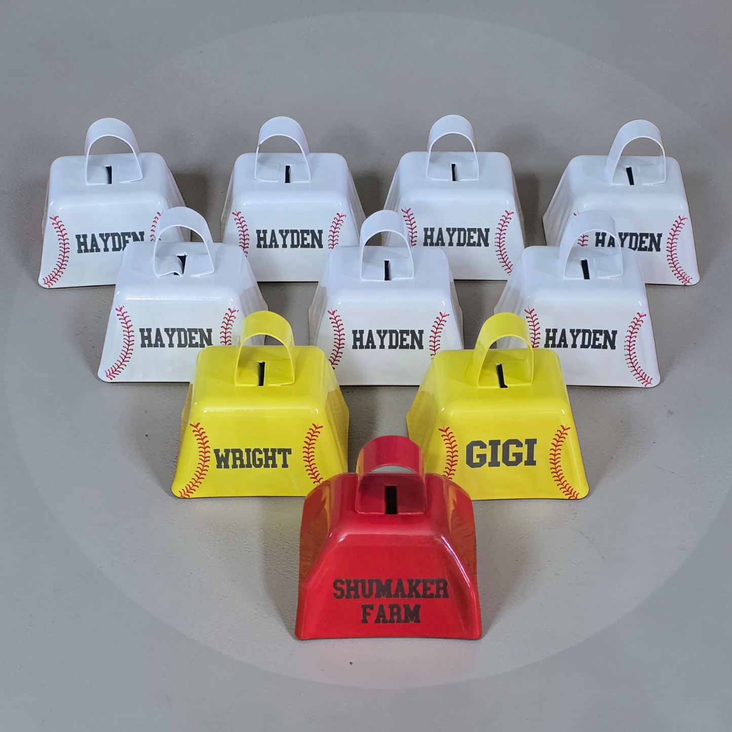 Baseball cow bell personalized