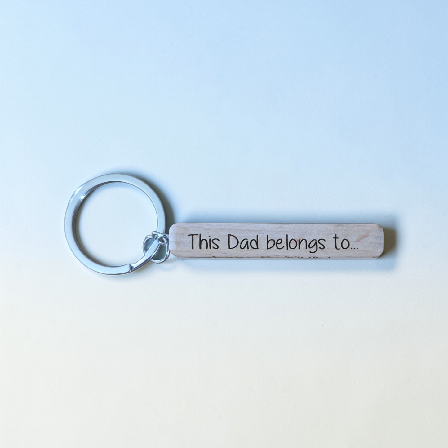 Rectangle keychain I love you this dad belongs to