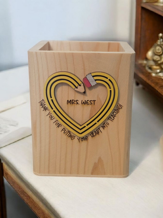 Thank you for putting your heart into teaching personalized pencil Pen holder
