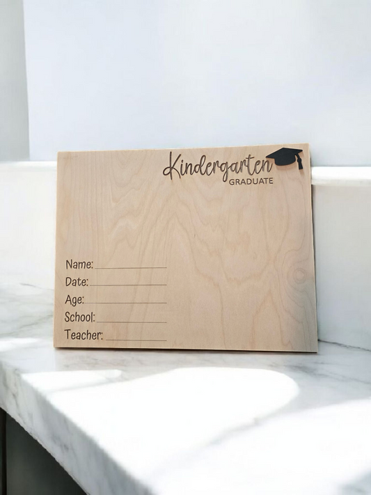 Graduation Board picture and handprint personalized for grade
