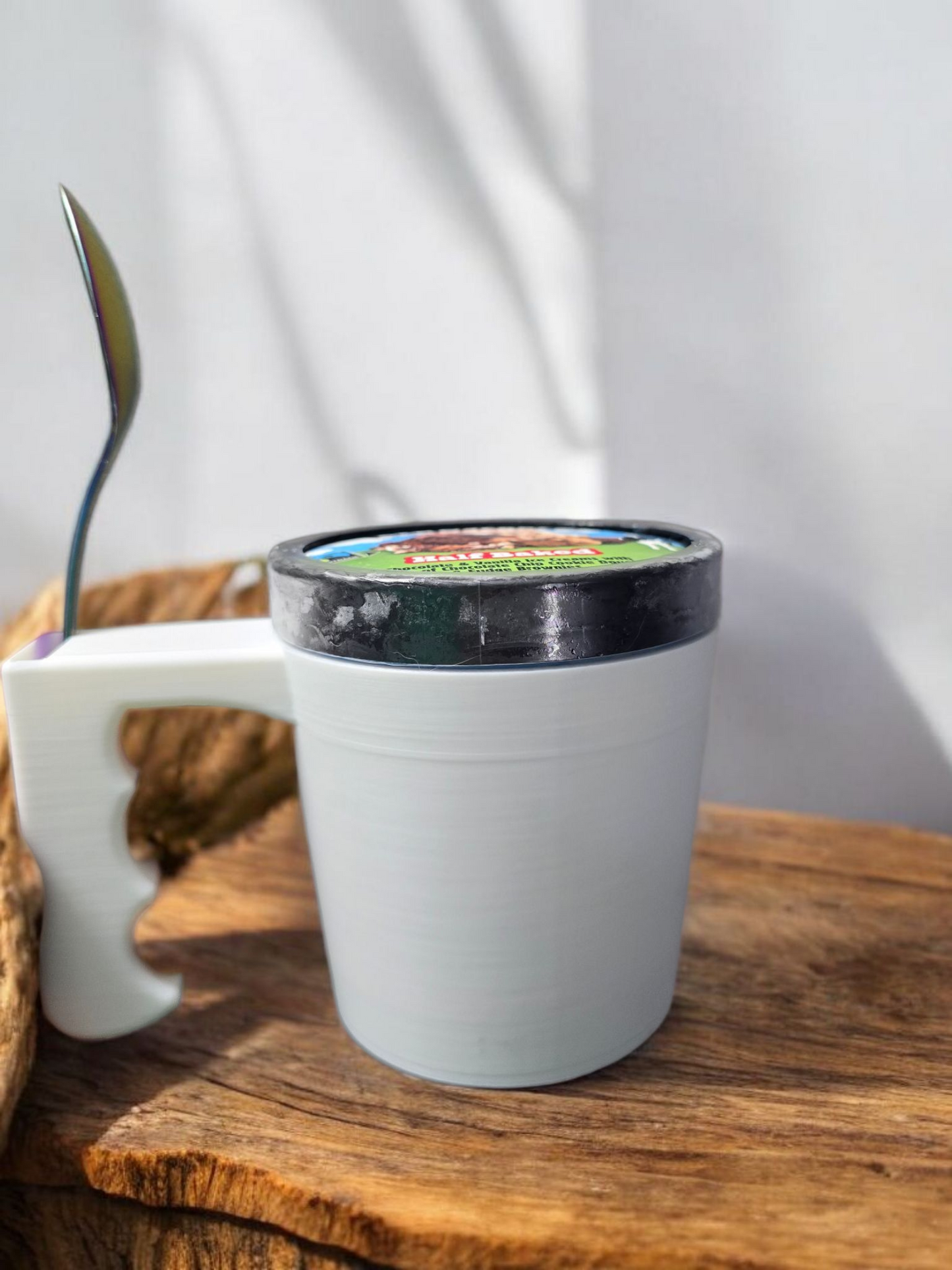 3D Printed Pint size ice cream holder plastic