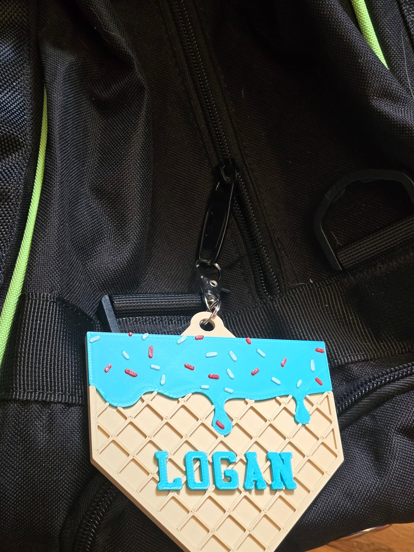 3D printed Ice cream drip bag tag personalized St Edmond Fundraiser