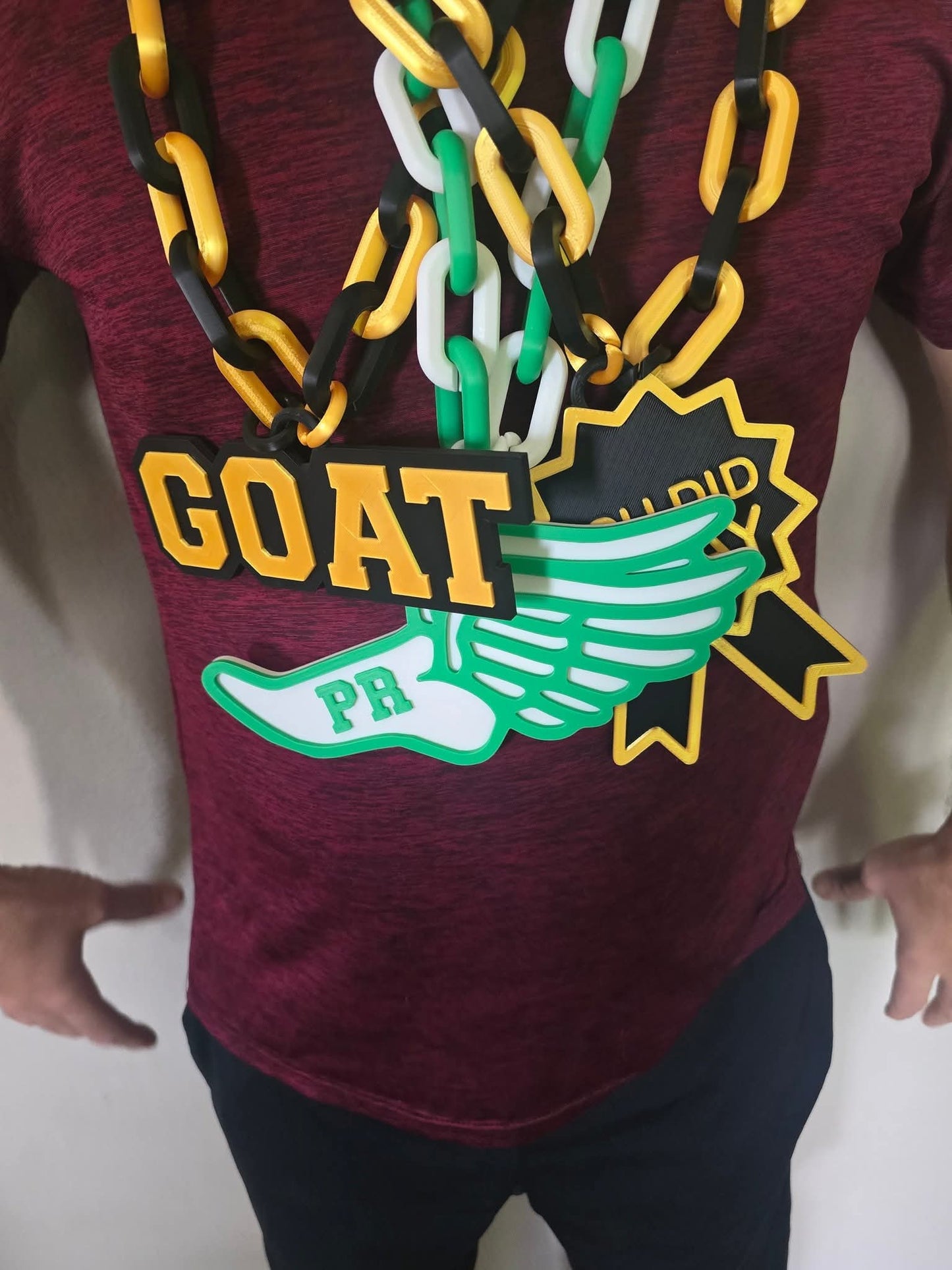 3D printed Hype Chain Necklace Personalized