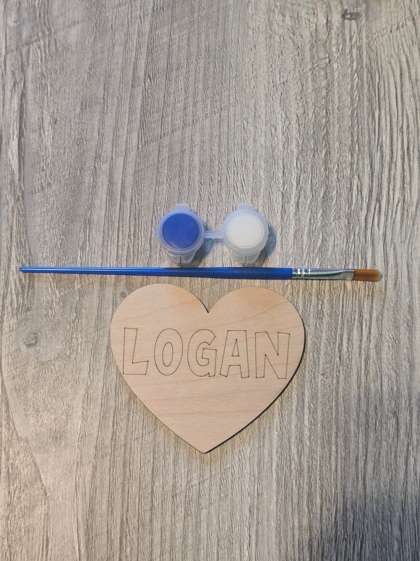 Valentine's Day DIY paint kit hearts personalized with name