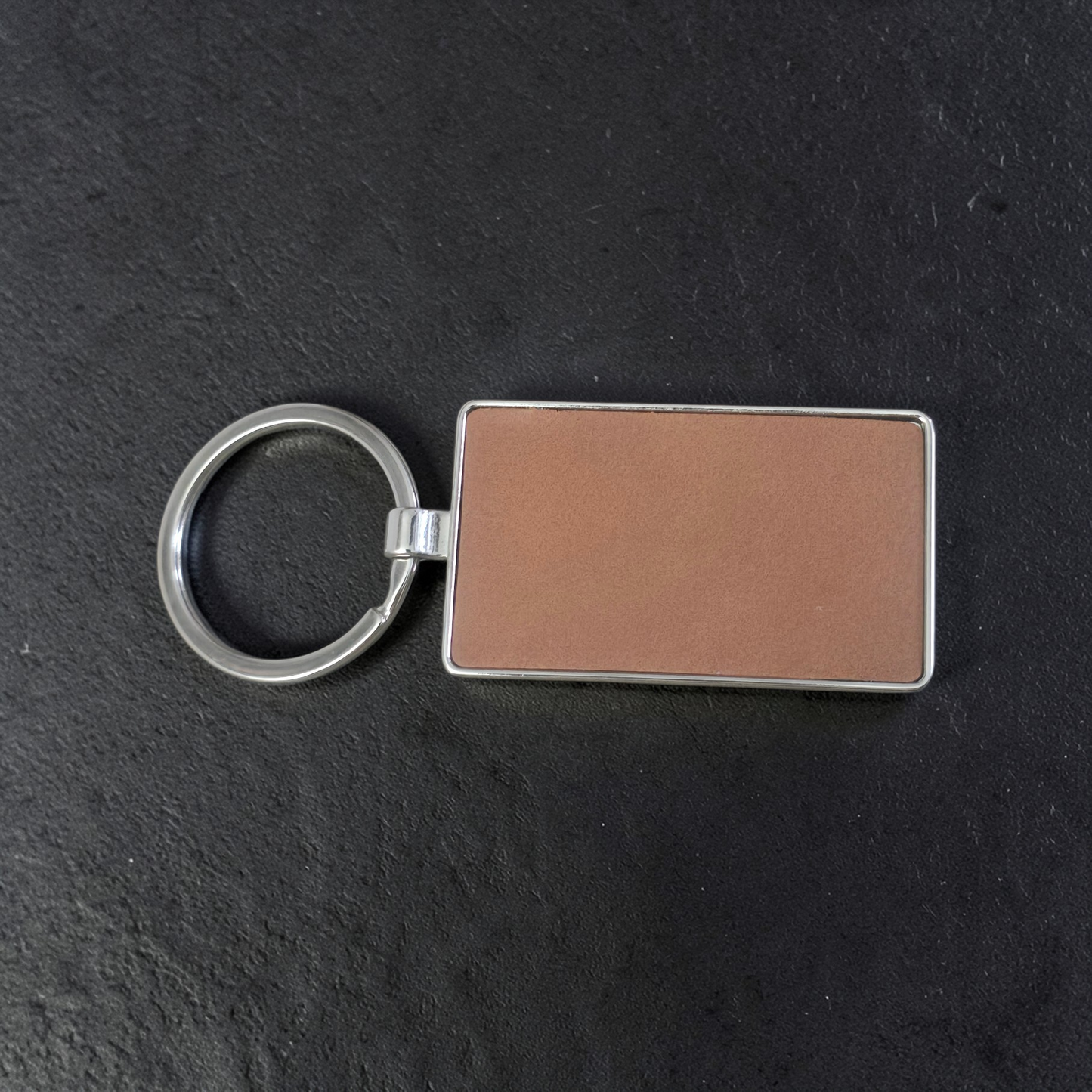 Personalized Leatherette / Metal rectangle keychain
