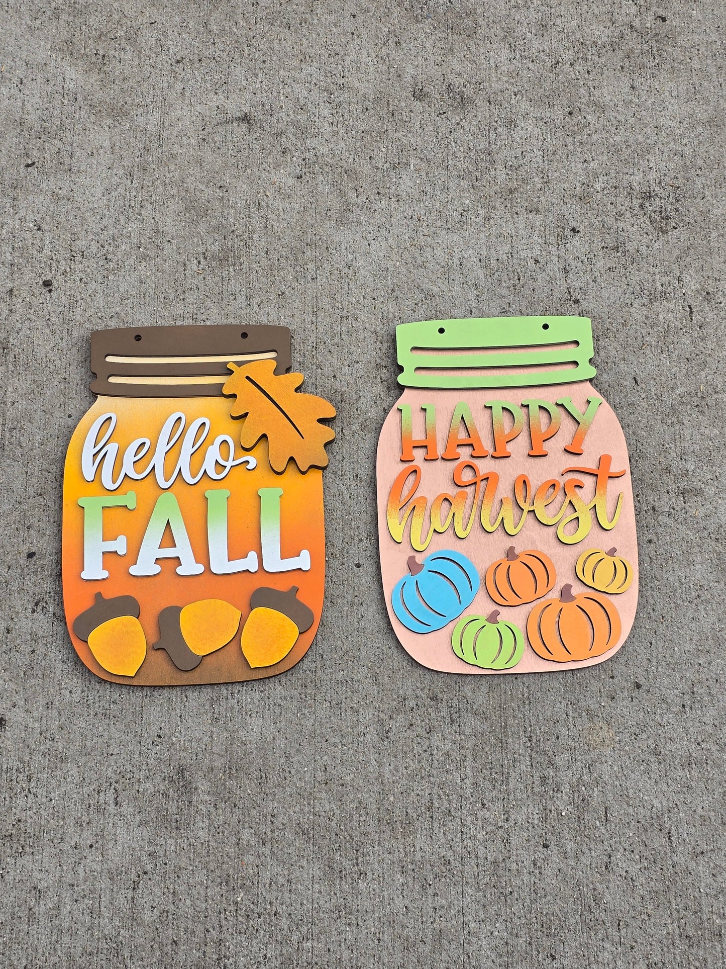 Finished Mason jar signs