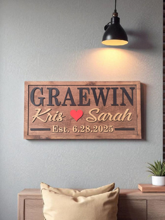 Couple Established Sign Personalized