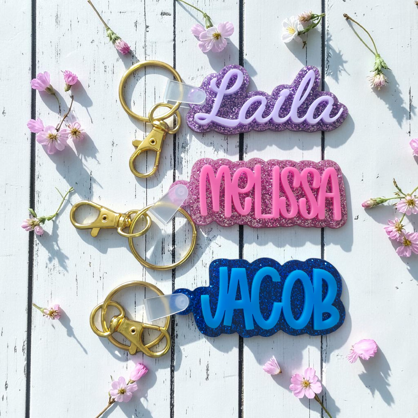Glitter acrylic keychain Personalized