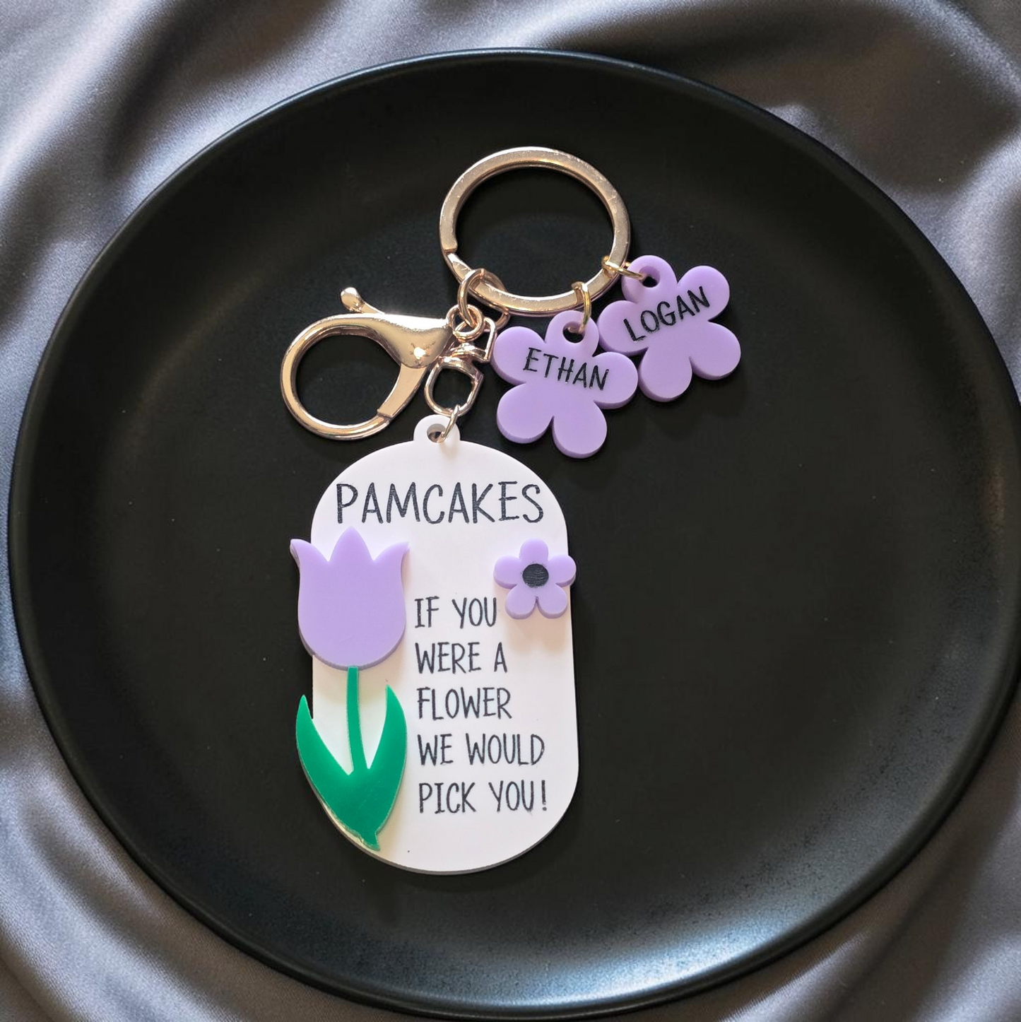 Keychain Mom If you were a flower we would pick you acrylic personalized