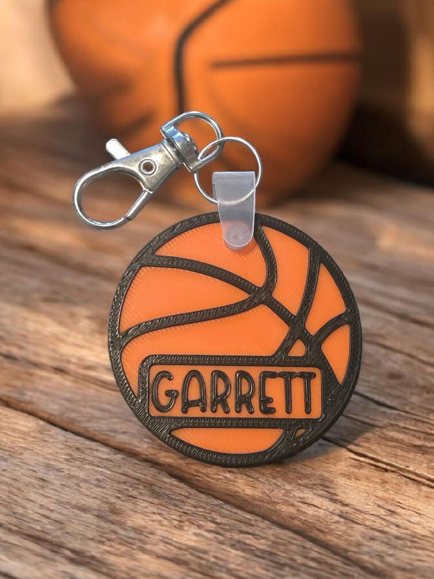 3D printed plastic sport keychains Personalized with name