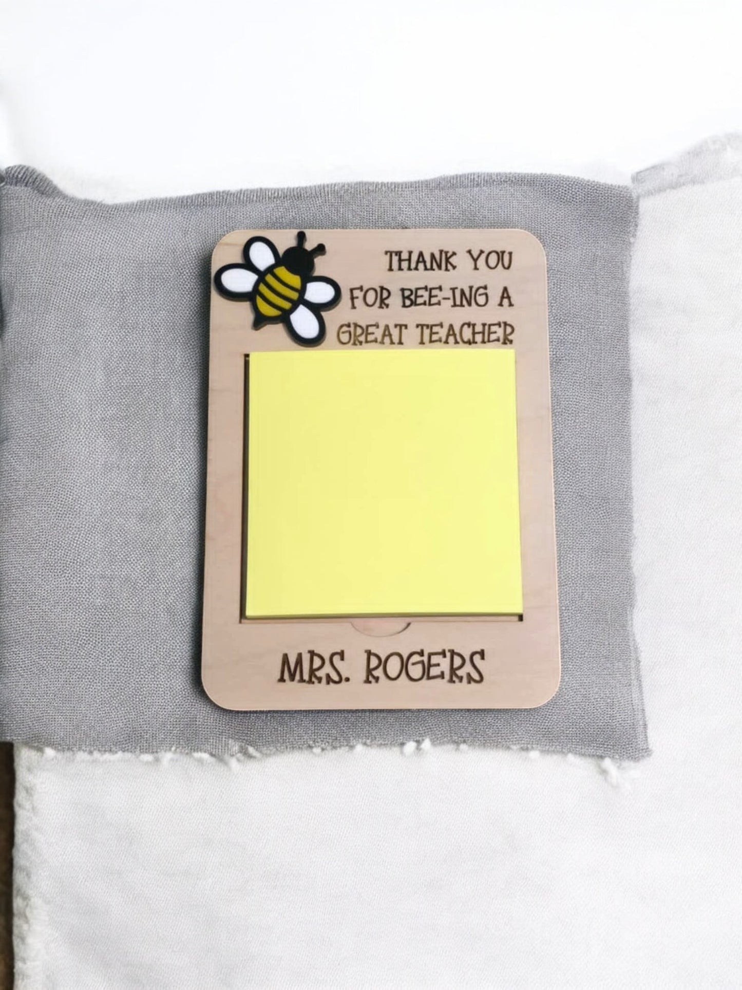 Thank you for bee-ing a great teacher post it sticky note holder personalized with teachers name