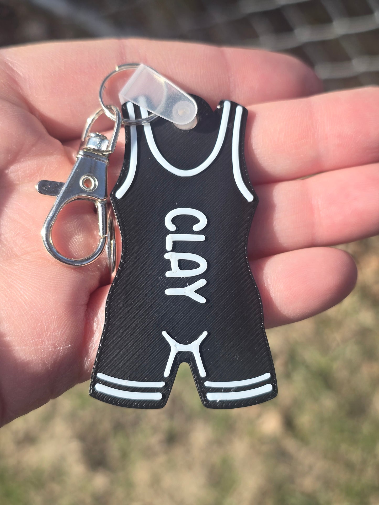 3D printed plastic sport keychains Personalized with name