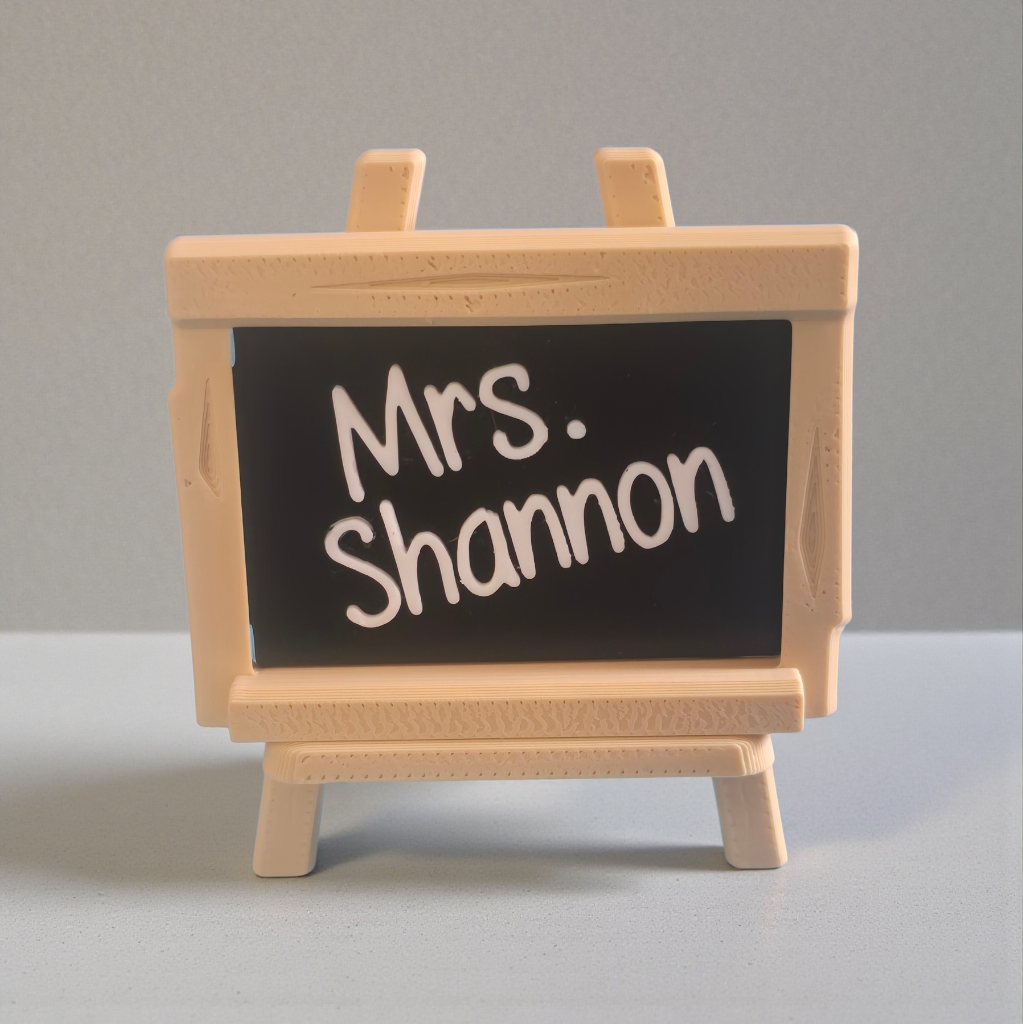 3D Printed small easel teacher sign Personalized