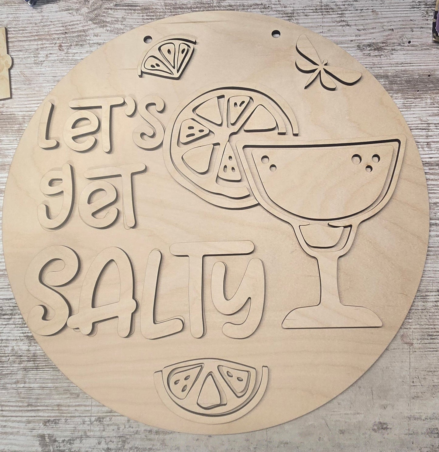 SALE Let's Get Salty 15" DIY Sign door hanger