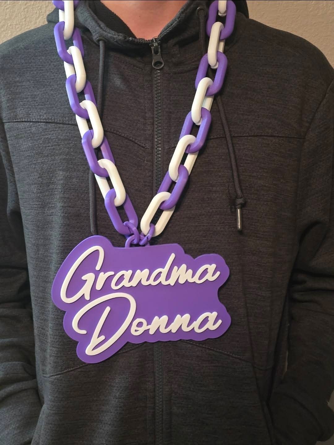3D printed Hype Chain Necklace Personalized