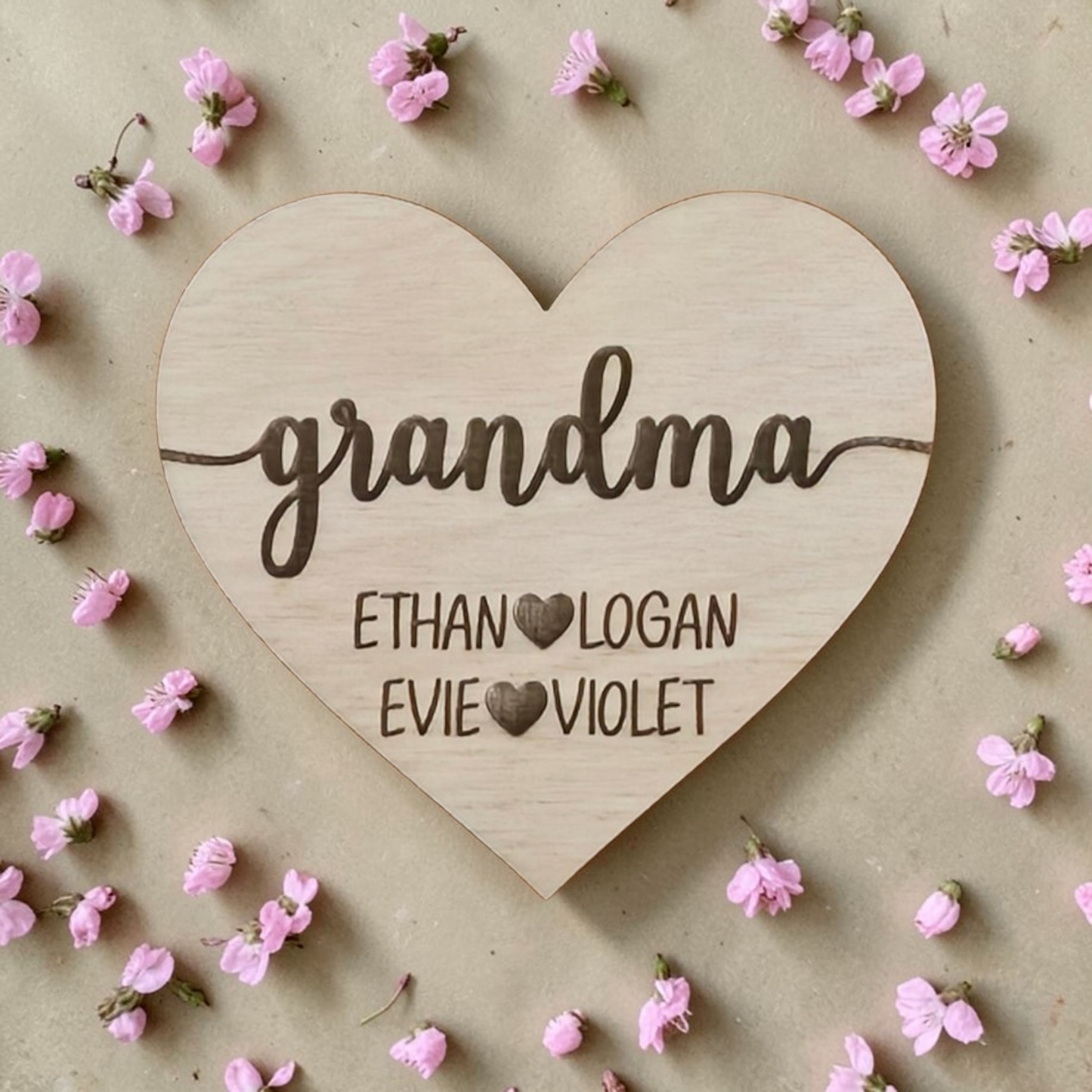Grandma magnet with kids names personalized