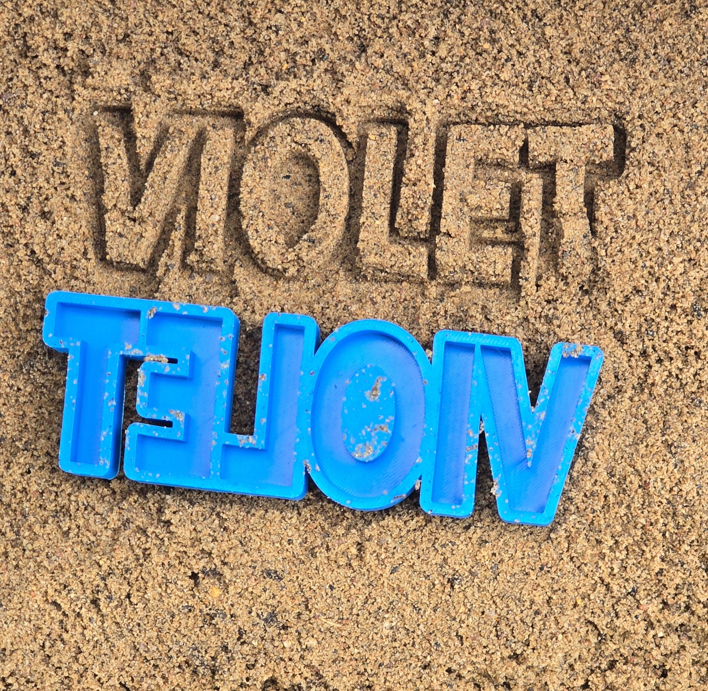 3D Printed Sandbox Name Stamp personalized max 10 letters