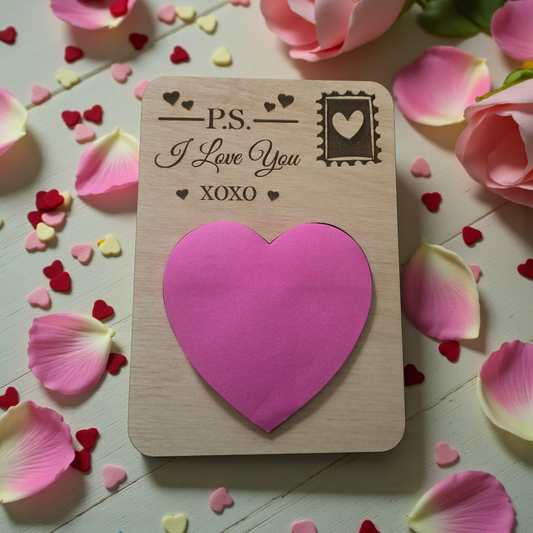 P.S. I Love You XOXO sticky note holder
