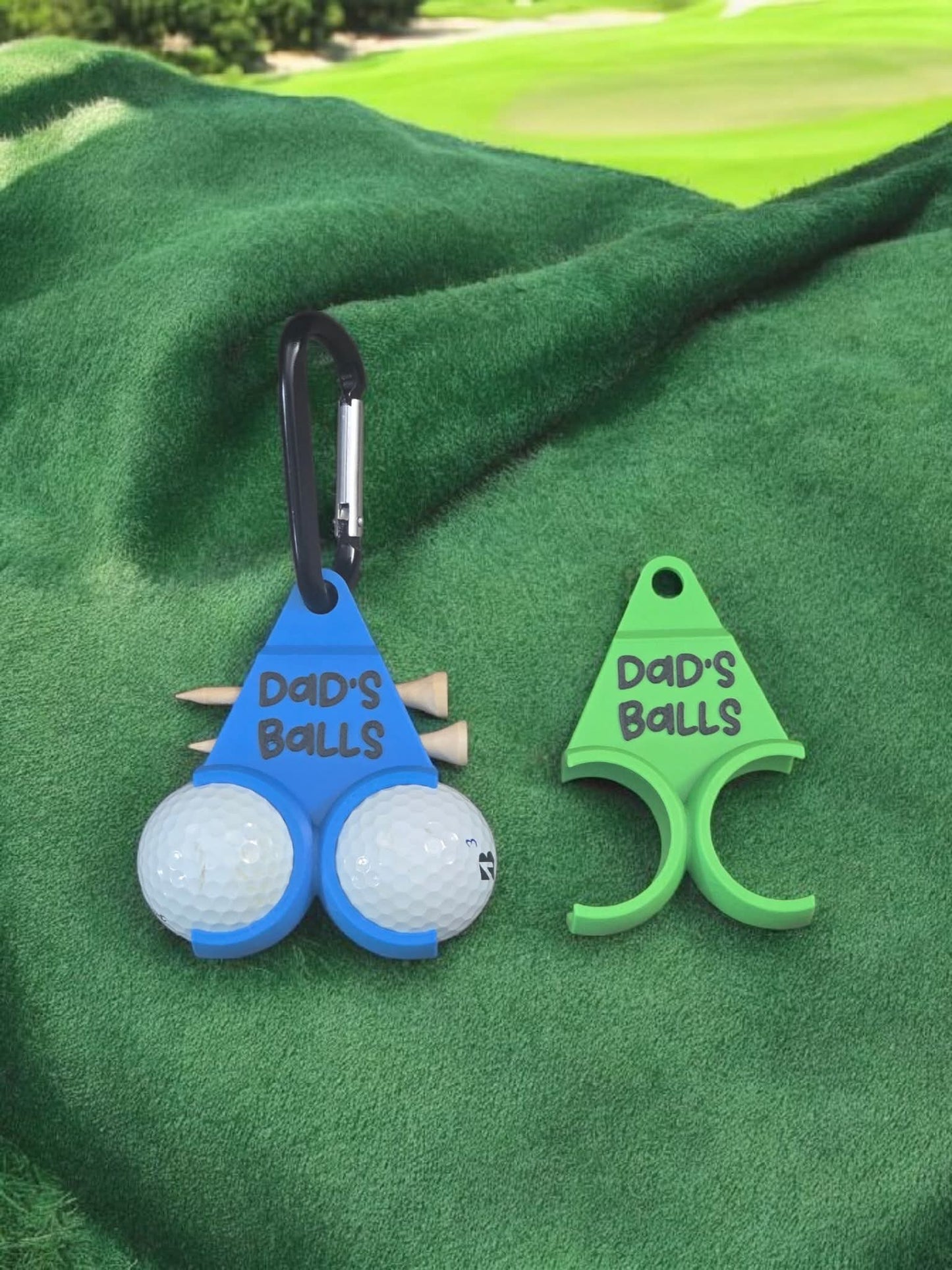 3D printed Dad's Balls golf ball holder personalized