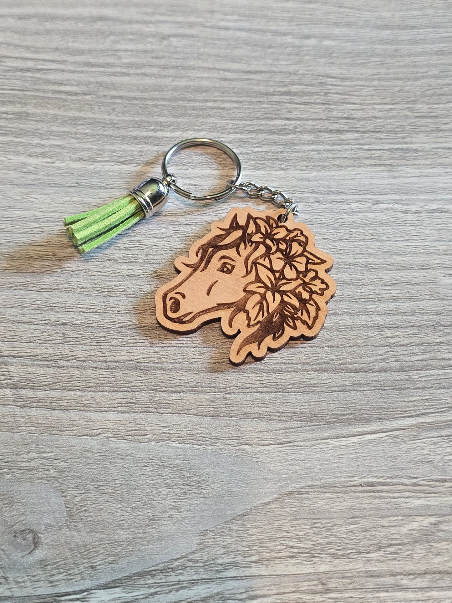 Floral animal keychains