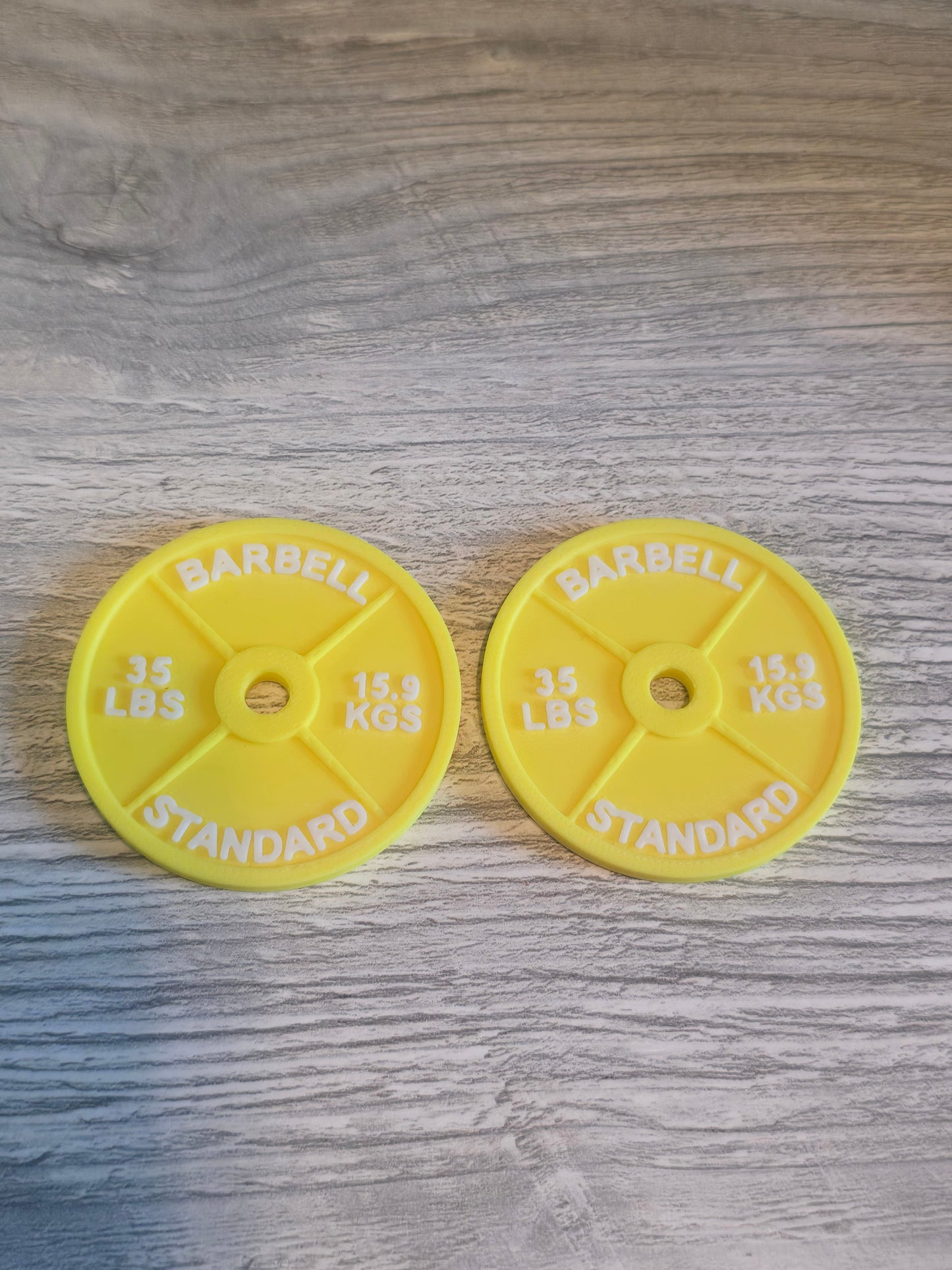3D printed Personal Bests weight Set personalized